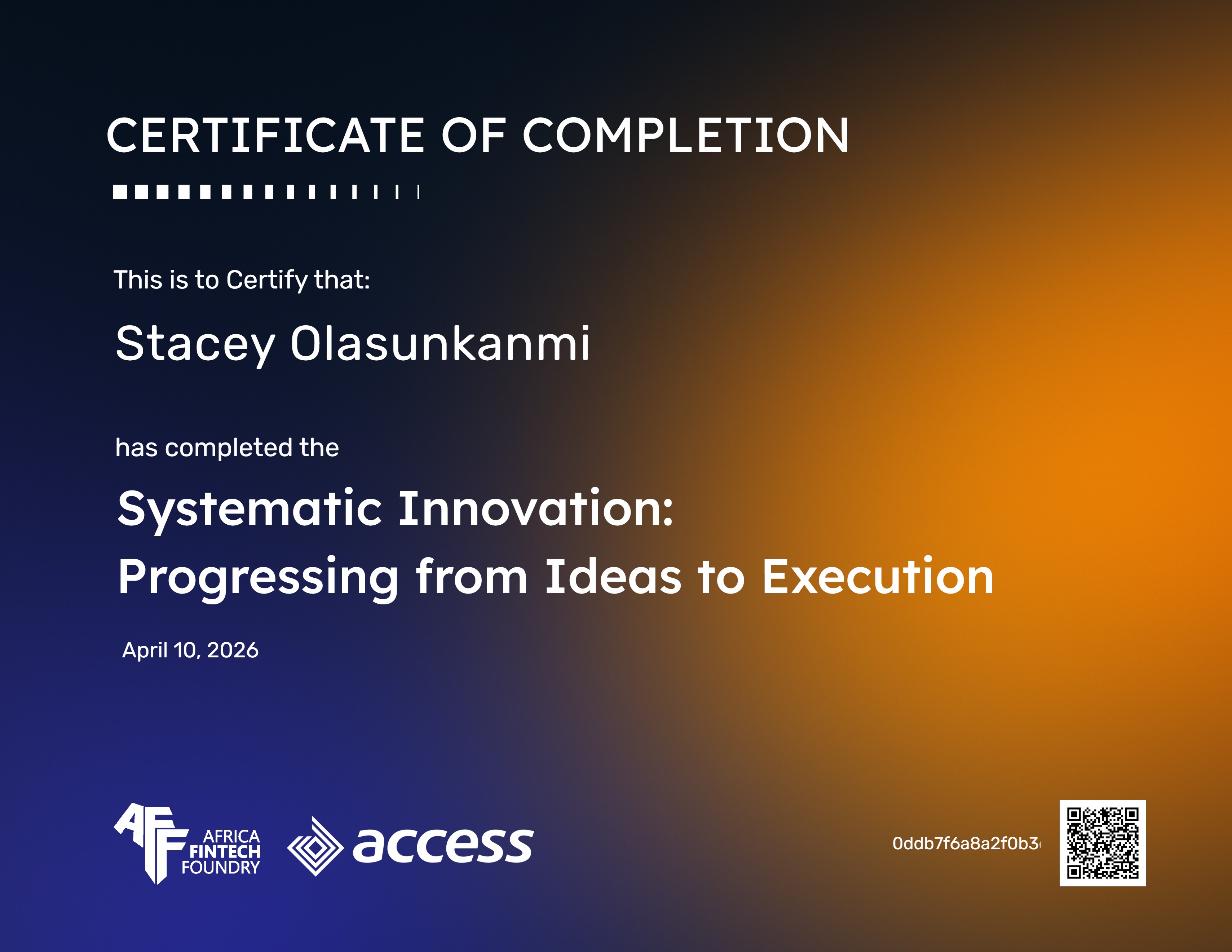 Systematic Innovation: Progressing from Ideas to Execution