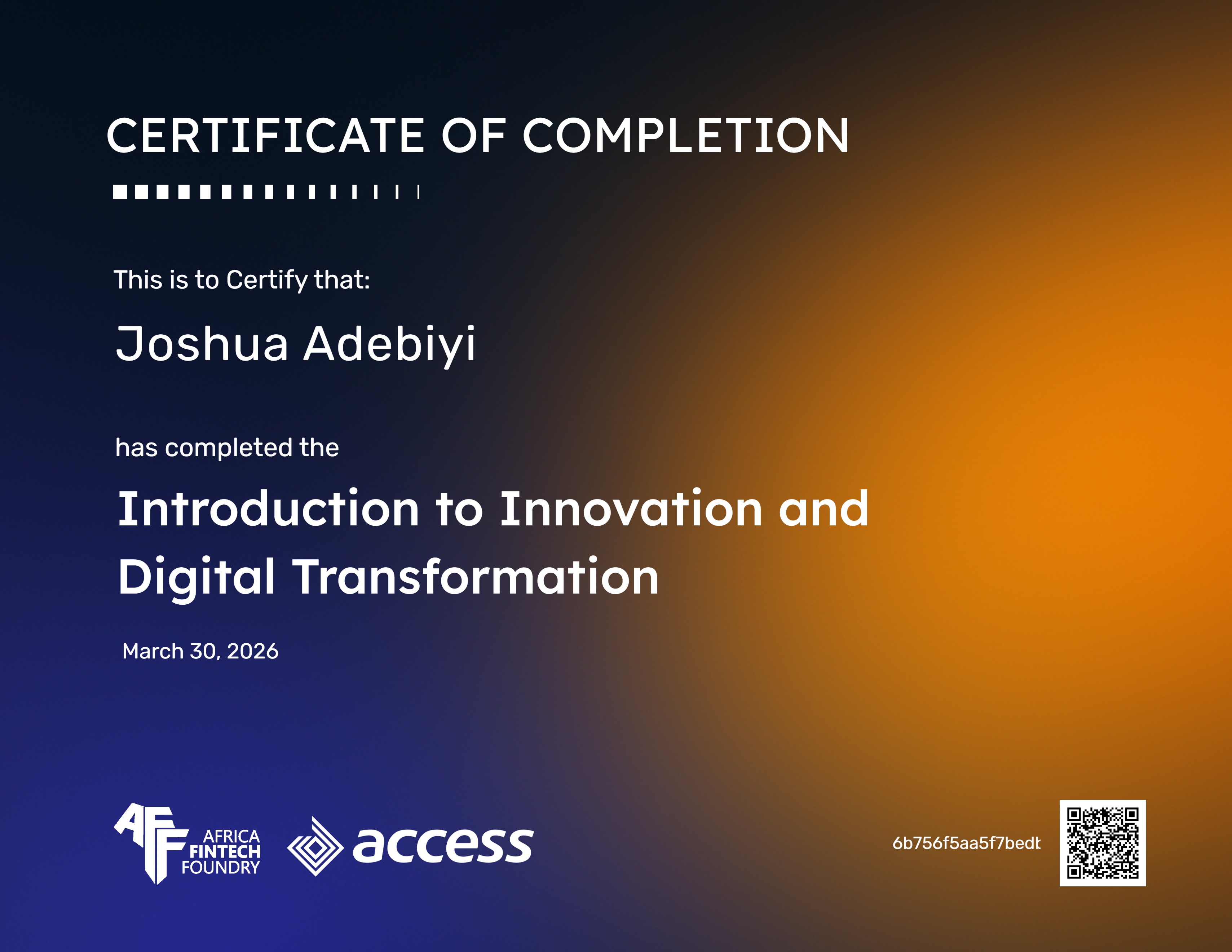 Introduction to Innovation and Digital Transformation