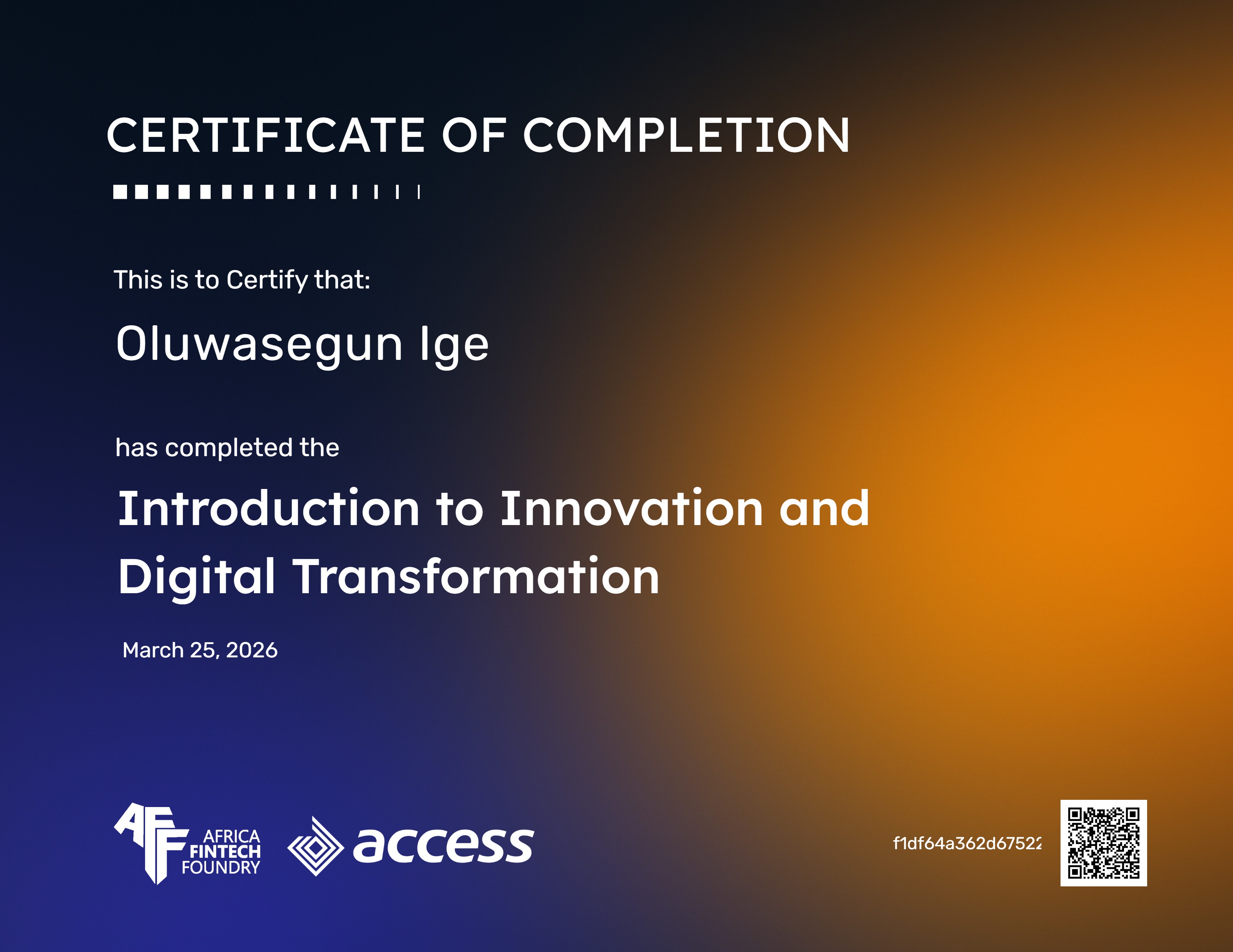 Introduction to Innovation and Digital Transformation